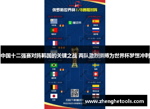 中国十二强赛对阵韩国的关键之战 两队激烈拼搏为世界杯梦想冲刺